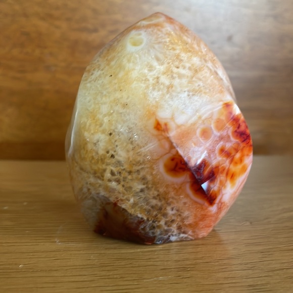 Natural Polished Red Blossom Agate Carnelian Crystal Flame from Madagascar - Picture 2 of 5